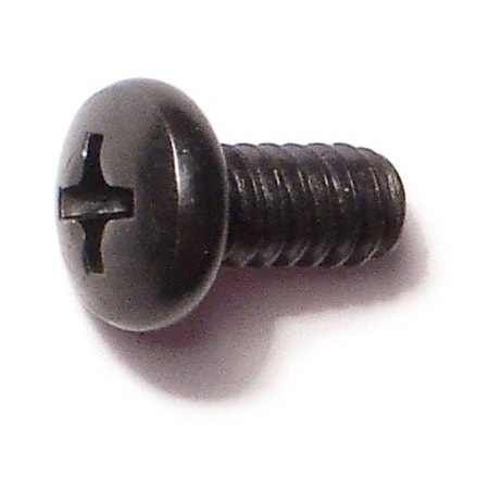 Midwest Fastener #10-24 x 3/8 in Phillips Pan Machine Screw, Black Oxide Steel, 30 PK 33161